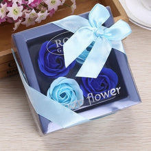 Load image into Gallery viewer, 4Pcs/Box Heart-Shaped Rose Soap Flowers Romantic Wedding Party Gift Artificial Flower Decor Health Care Tool Personalized Gift