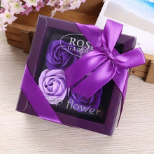 Load image into Gallery viewer, 4Pcs/Box Heart-Shaped Rose Soap Flowers Romantic Wedding Party Gift Artificial Flower Decor Health Care Tool Personalized Gift