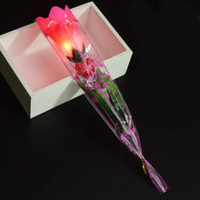 Load image into Gallery viewer, LED Glowing Rose Simulation Luminous Plastic Rose Valentines Party Birthday Wedding Home Decoration Girls  Gift