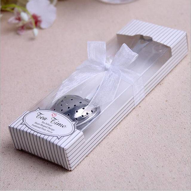 Stainless steel heart shape tea infuser tea ball novelty tea party supplies wedding gifts for guests wedding favors 20pcs/lot