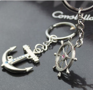 Alloy dual heart keychain creative couple lovers key ring advertising wedding birthday gift keychain souvenir