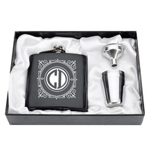 Load image into Gallery viewer, Personalized Engraved  6oz Hip Flask Set Stainless Steel Funnel Gift Box +2 Cups Bride Groom Best Man Usher Wedding Decor Favor