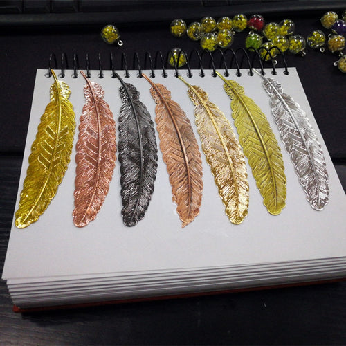 Metal Feather Bookmark Book Markers Wedding Gifts for Guests Bridesmaid Gifts Baby Souvenirs Back To School Party Favors Present