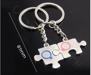 Alloy dual heart keychain creative couple lovers key ring advertising wedding birthday gift keychain souvenir