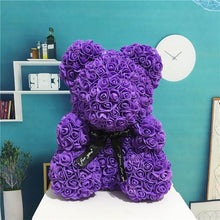 Load image into Gallery viewer, Rose Bear Flower Bear Foam Rose Teddy Bear Boxes Wedding Party Decor Flowers Valentine&#39;s Day Gift  Rose Bear Artificial Teddy